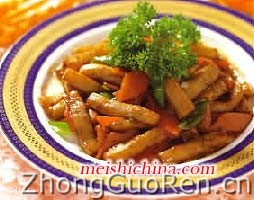 火腿炒茄瓜的做法·美食中国图片-meishichina.com