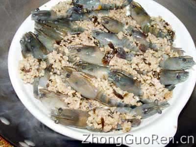 美食中国图片 - 橄榄菜肉末蒸虾