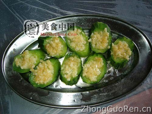 美食中国图片 -蒜蓉蒸丝瓜-图解