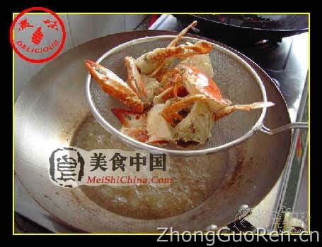 美食中国图片 - 姜葱炒花蟹-全程图解