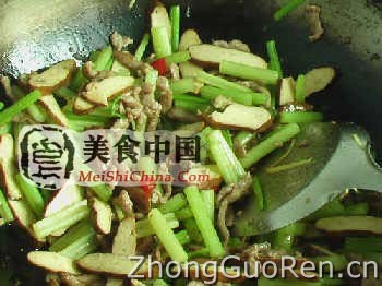 美食中国图片 - 芹菜香干炒肉丝-图解