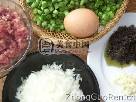 美食中国图片 - 榄菜肉松四季豆