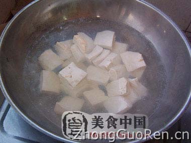美食中国图片 - 肉片炖豆腐-全程图解
