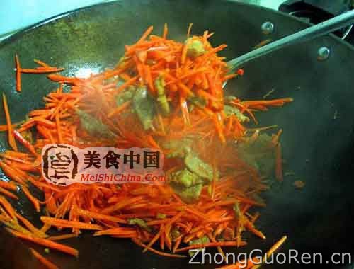 美食中国图片 - 胡萝卜炒肉片-图解
