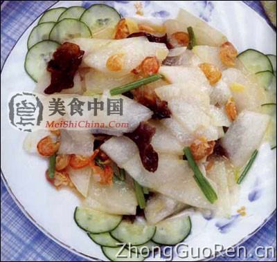 美食中国美食图片·美食厨房·热菜菜谱·海米烧冬瓜 - meishichina.com
