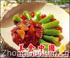 美食中国美食图片· 美食厨房·热菜菜谱·芥兰香肠-meishichina.com
