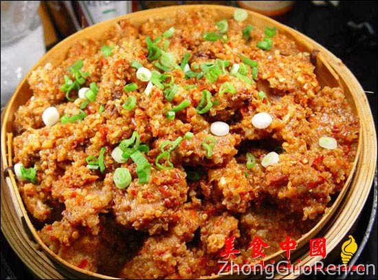 美食中国美食图片·美食厨房·热菜菜谱·粉蒸排骨-meishichina.com