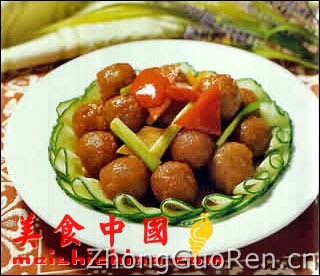 美食中国美食图片·美食厨房·热菜菜谱·红烧莲藕丸-meishichina.com