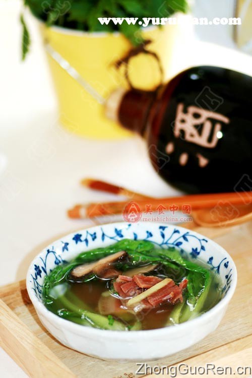 冬日-腊肉青菜汤