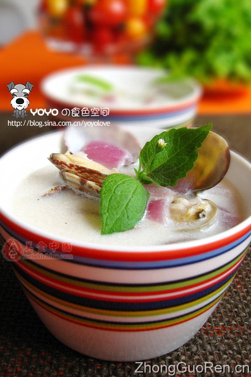 白酒蛤蜊奶油浓汤