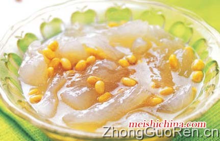 黄豆炖蹄筋的做法·美食中国图片-meishichina.com