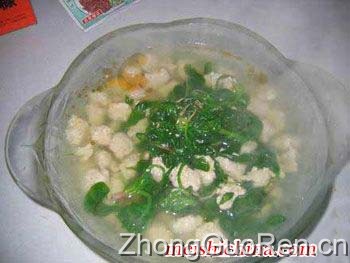 菠菜丸子汤图解做法·美食中国图片-meishichina.com