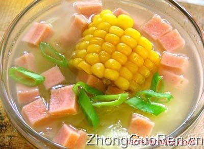 火腿玉米羹的做法·美食中国图片-meishichina.com