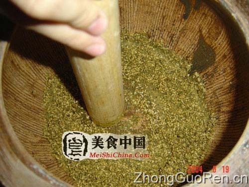 美食中国图片 - 详细图解:客家擂茶的制作全过程