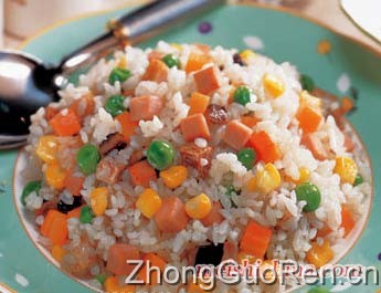 素火腿炒饭的做法·美食中国图片-meishichina.com