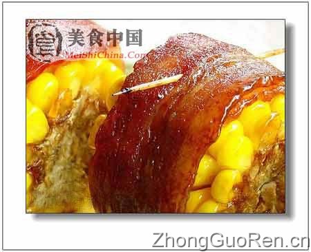 美食中国图片 - 烟肉烤玉米(图解)