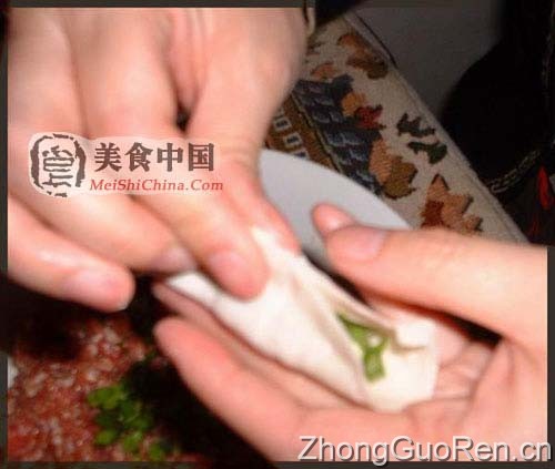 美食中国图片 - 全程图：跟我学做锅贴