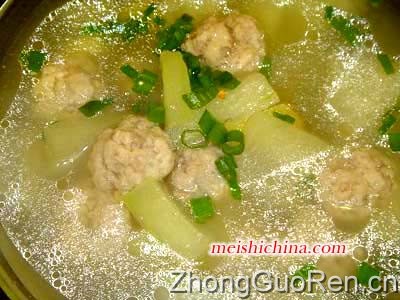 煲汤系列：冬瓜肉丸汤·美食中国图片-meishichina.com