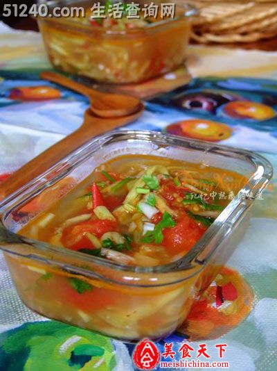 适合上班煮妇的快手蔬菜汤-茄子西红柿汤
