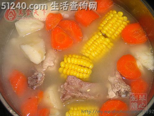 鲜淮山粟米排骨汤