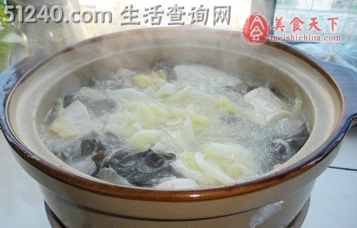 砂锅排骨白菜汤