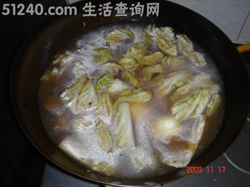 白菜鸡汤炝锅面