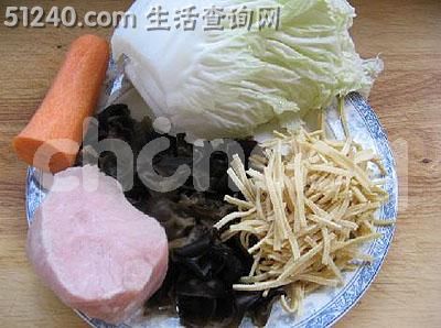 白菜炒豆腐丝
