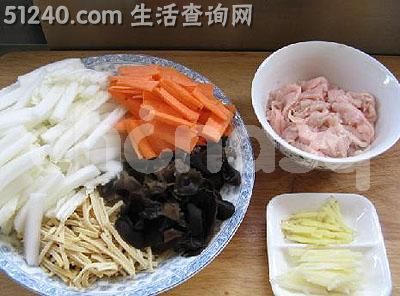 白菜炒豆腐丝
