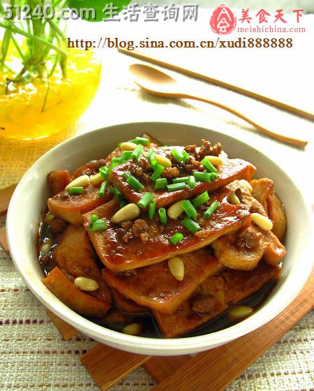 简单易做家常菜(1)-松仁肉末烧豆腐