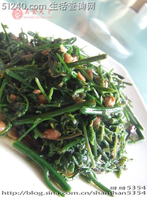 水豆豉炒水蕨菜