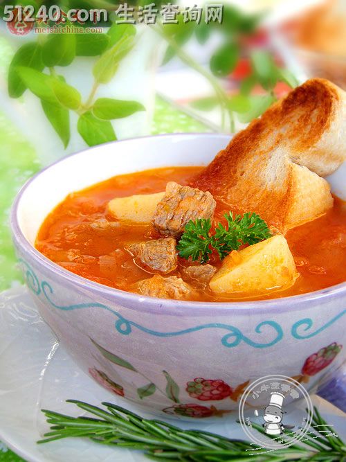给博友妈妈的一款暖胃汤－番茄牛肉汤