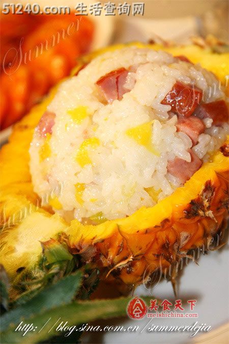 蒜茸番茄虾+菠萝炒饭