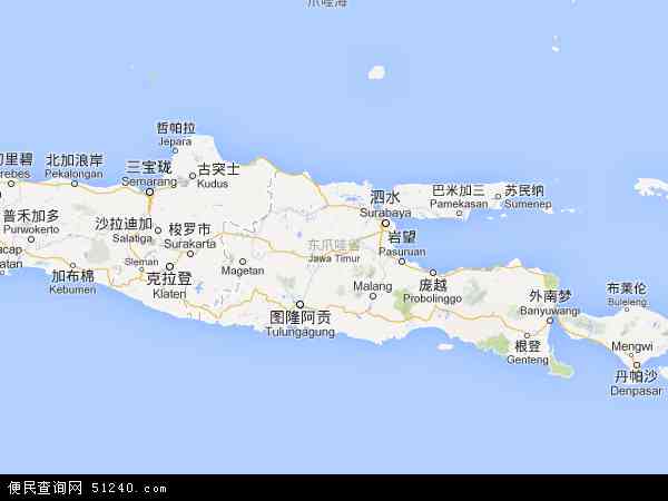 东爪哇地图 - 东爪哇电子地图 - 东爪哇高清地图 - 2024年东爪哇地图