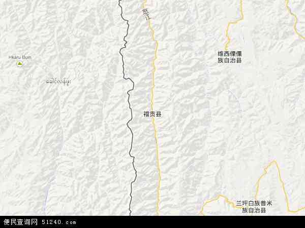 福贡县地图 - 福贡县电子地图 - 福贡县高清地图 - 2024年福贡县地图