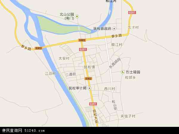 抚松镇地图 - 抚松镇电子地图 - 抚松镇高清地图 - 2024年抚松镇地图