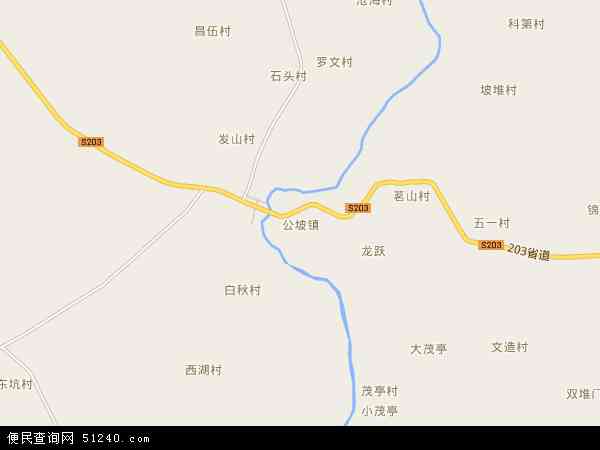公坡镇地图 - 公坡镇电子地图 - 公坡镇高清地图 - 2024年公坡镇地图