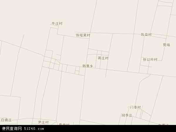 韩集乡地图 - 韩集乡电子地图 - 韩集乡高清地图 - 2024年韩集乡地图