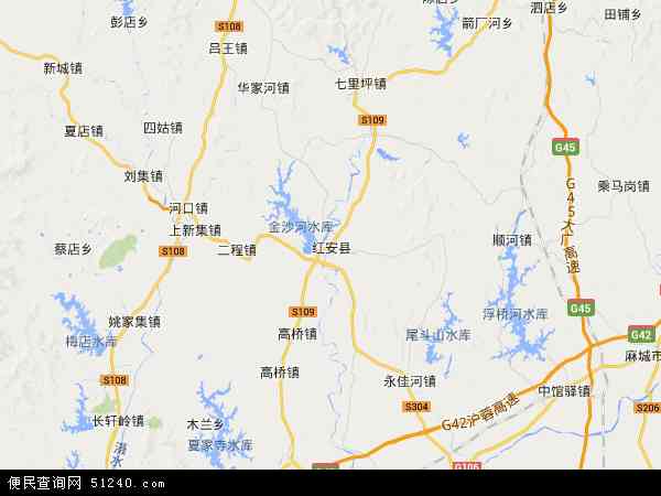 红安县地图 - 红安县电子地图 - 红安县高清地图 - 2024年红安县地图