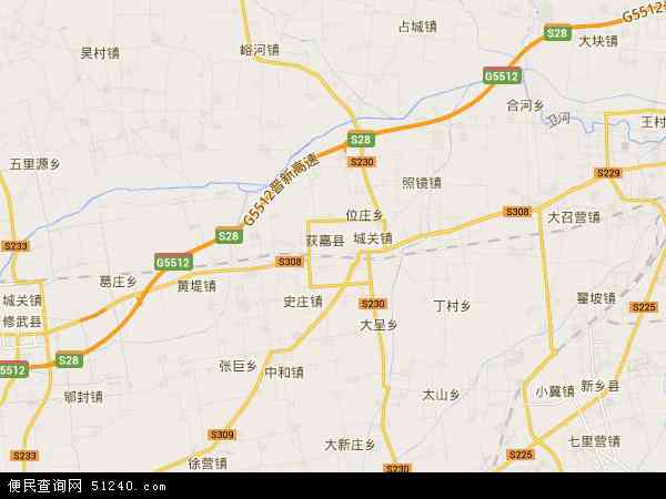 获嘉县县城地图图片