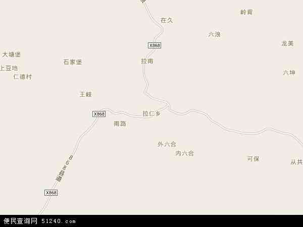 拉仁乡地图 - 拉仁乡电子地图 - 拉仁乡高清地图 - 2024年拉仁乡地图
