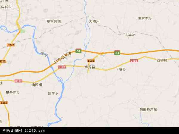 卢龙县乡镇地图图片