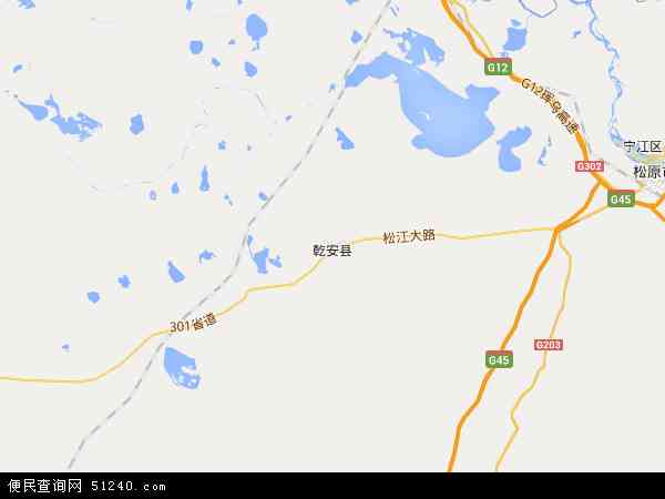 乾安县地图 - 乾安县电子地图 - 乾安县高清地图 - 2024年乾安县地图