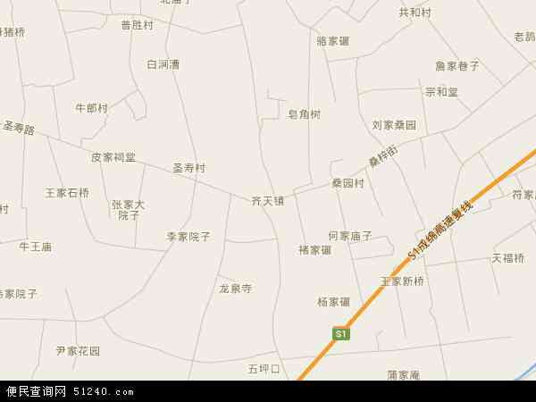 齐天镇地图 - 齐天镇电子地图 - 齐天镇高清地图 - 2024年齐天镇地图