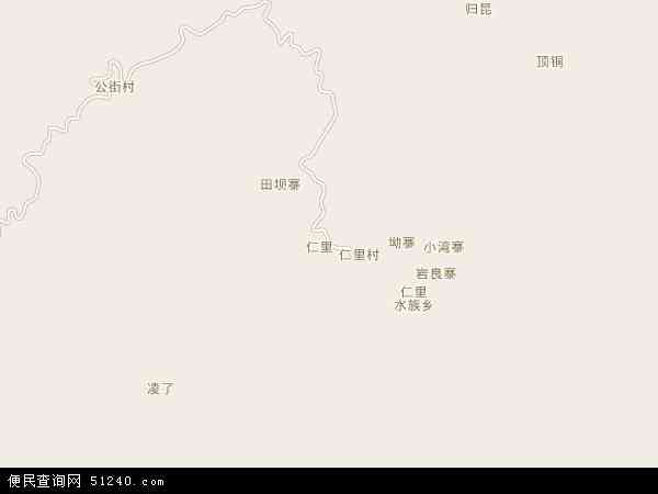 仁里乡地图 - 仁里乡电子地图 - 仁里乡高清地图 - 2024年仁里乡地图