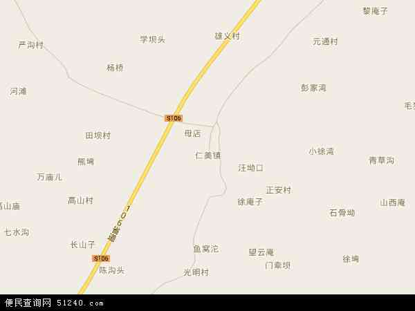 仁美镇地图 - 仁美镇电子地图 - 仁美镇高清地图 - 2024年仁美镇地图
