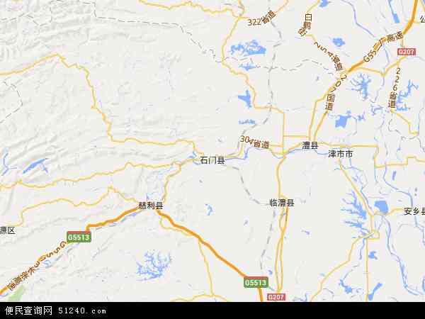 石门县地图 - 石门县电子地图 - 石门县高清地图 - 2024年石门县地图