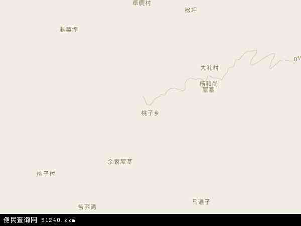 桃子乡地图 - 桃子乡电子地图 - 桃子乡高清地图 - 2024年桃子乡地图