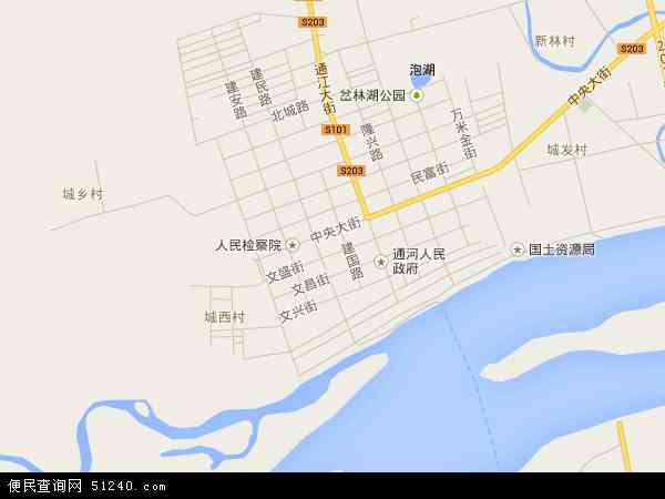 通河镇地图 - 通河镇电子地图 - 通河镇高清地图 - 2024年通河镇地图