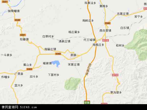 河北张家口市蔚县地图图片