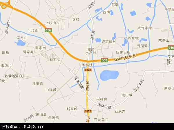 闲林地图 - 闲林电子地图 - 闲林高清地图 - 2024年闲林地图